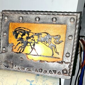 Rustic Metal Horse Wall Art  Light Box